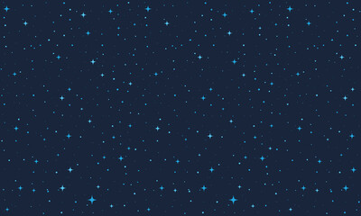 Cosmic Blue Shine for Party Graphics. Modern New Year Background with Dot and Star