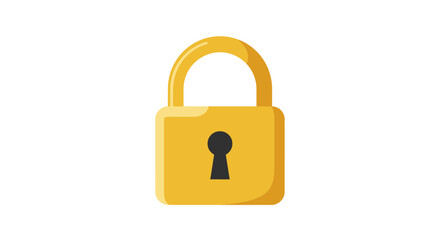 Bright yellow padlock with a black keyhole symbolizing security and protection against unauthorized access
