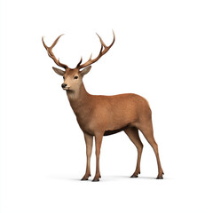 Fototapeta premium High-Resolution Deer with Antlers Cutout on Transparent Background, PNG-Ready for Overlay