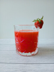 fresh strawberry juice drink
