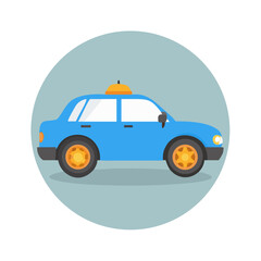 Obraz premium taxi car vector illustration