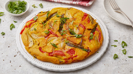 Spring onion frittata