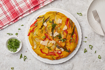 Spring onion frittata