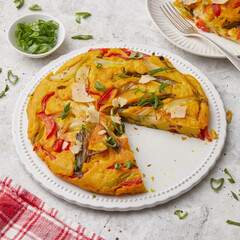 Spring onion frittata