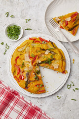 Spring onion frittata