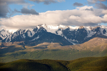  Landscape with snowy mountain peaks