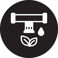 drip irrigation glyph icon
