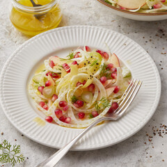 Fennel apple pomegranate salad