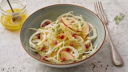 Fennel apple pomegranate salad