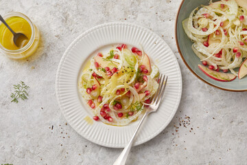 Fennel apple pomegranate salad