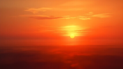 Fototapeta premium Golden sunlight streams through clouds over the sea at sunset