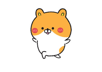 ジャンプするゆる可愛いハムスター