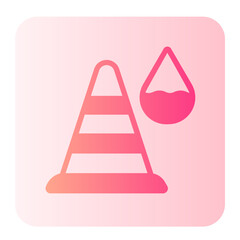 traffic cone gradient icon