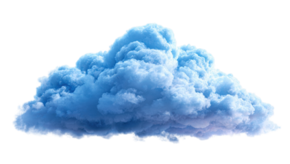 A vibrant, light-blue cumulus cloud