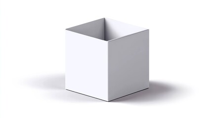 Blank white cardboard box mockup