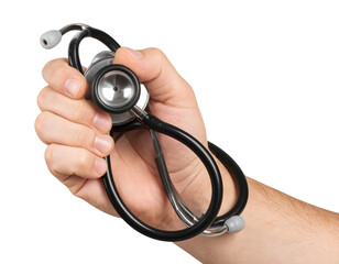 hand holding stethoscope