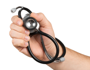 hand holding stethoscope