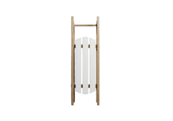 Classic wooden sled isolated on transparent background