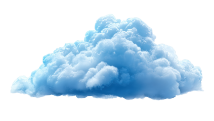 Light blue cumulus cloud graphic