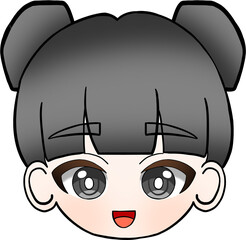 사람 얼굴 일러스트 그래픽 요소