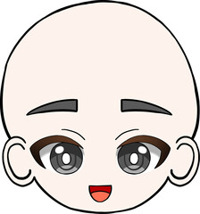 사람 얼굴 일러스트 그래픽 요소