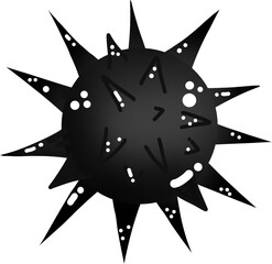 갈색 성게알 일러스트 그래픽요소