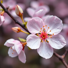 Obraz premium Cherry Blossom Beauty in Focus