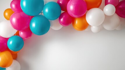 Vibrant Balloon Garland for a Celebration With Bright Colors