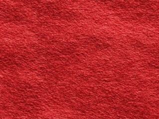 Close-up View of Smooth Red Wool Felt Fabric Showcasing Texture
