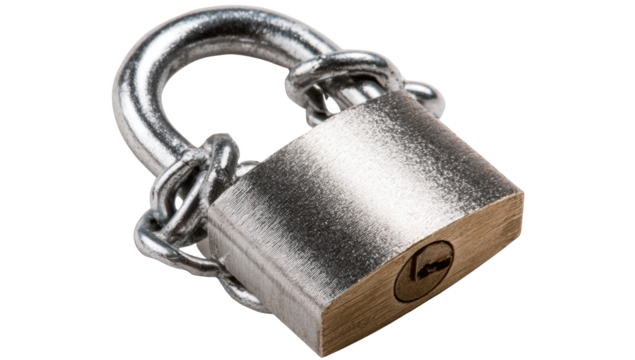 Close-up of a metallic padlock (6)