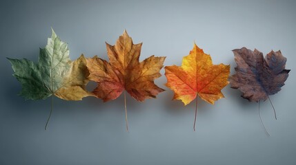 Beautifully Shaped Maple Leaves Showcasing Autumn’s Vibrant Hues