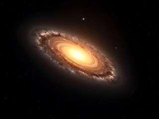 Fototapeta premium Stunning AI-generated image of a vibrant, swirling galaxy in deep space. Perfect for science, astronomy, or fantasy themes.