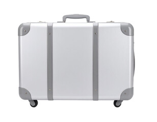 metal suitcase isolated on white