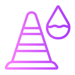 traffic cone gradient icon