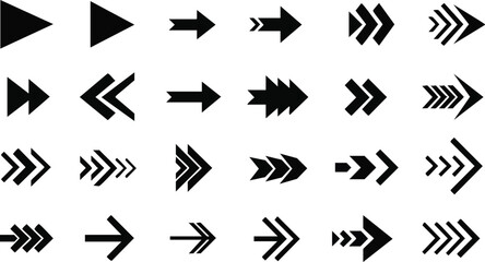 Dynamic arrow collection offers clear direction and forward momentum for any project