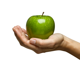 apple in hand