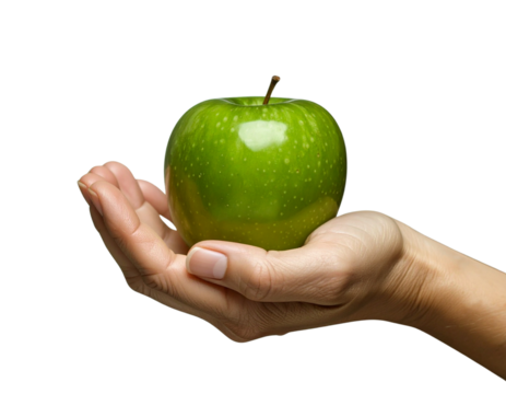 apple in hand