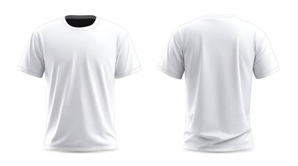 White t shirt mockup front and back view