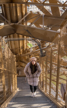 Morning walk on Eiffel Tower stairs