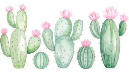 Watercolor cactus illustration