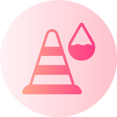 traffic cone gradient icon