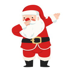 Cartoon Santa Claus Dabbing Illustration