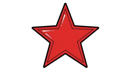 Red star graphic design element