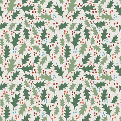 christmas texture print pattern. Leaf texture beige background