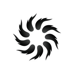 Fire Flame. fire Logo vector template. Fireball logotype icon vector. sun fire. color sun logo.