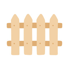 Wooden fence protecting farm animals, hand drawn illustration