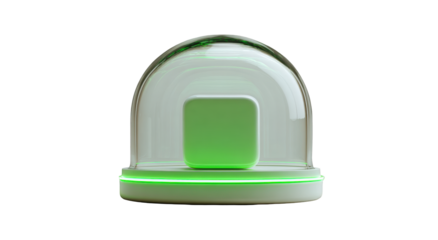 Abstract 3D snow globe