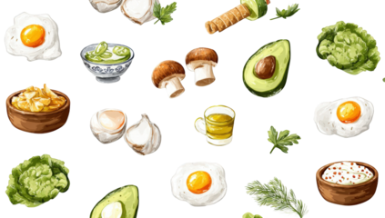 A colorful, healthy food pattern
