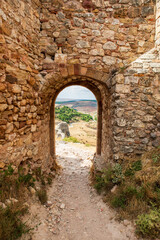 Exploring the historical ruins of Atienza, Guadalajara, Spain with panoramic views of the surrounding landscape