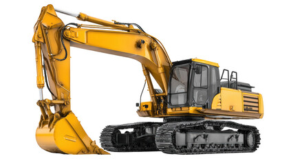 Obraz premium Heavy-duty yellow excavator